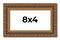8x4 Classic Gold Picture Frame - UV Acrylic, Foam Board Backing, Hanging Hardware